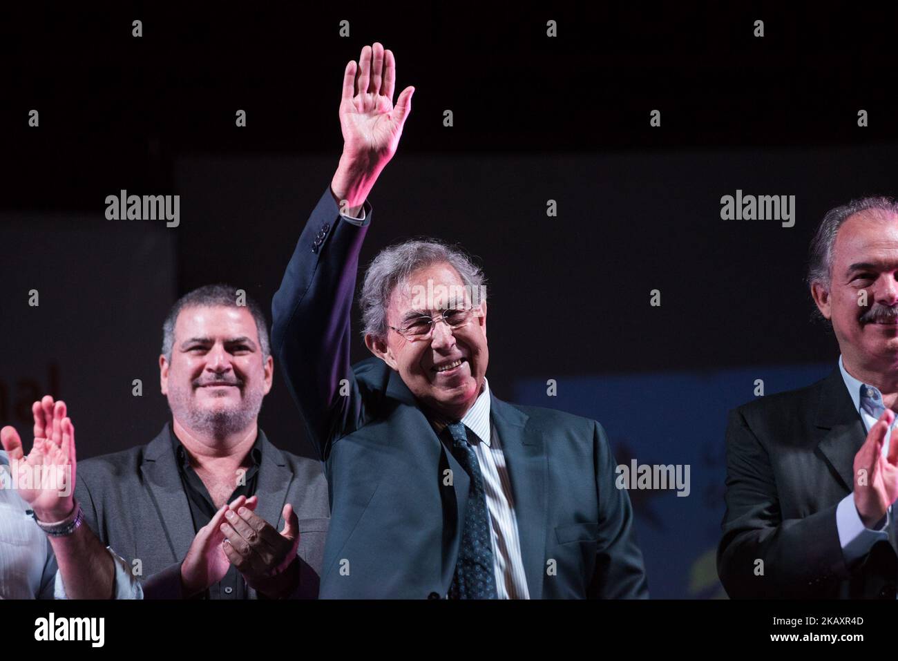 Cuauhtémoc Cárdenas Solórzano during the Presentation of the book 'The truth will win' by Lula da Silva, with the presence of Dilma Rousseff, Ernesto Samper and Cuauhtémoc Cárdenas and other characters of international politics and Argentina, in Buenos Aires, Argentina, on May 1, 2018. (Photo by Manuel Cortina/NurPhoto) Stock Photo