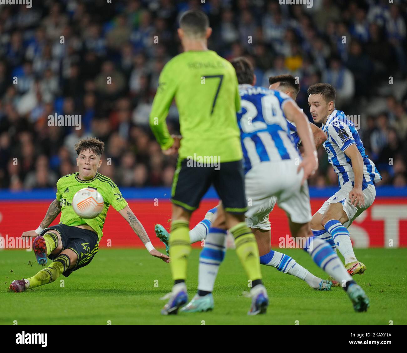 San Sebastian, Spain, November 3, 2022, Garnacho of Manchester United