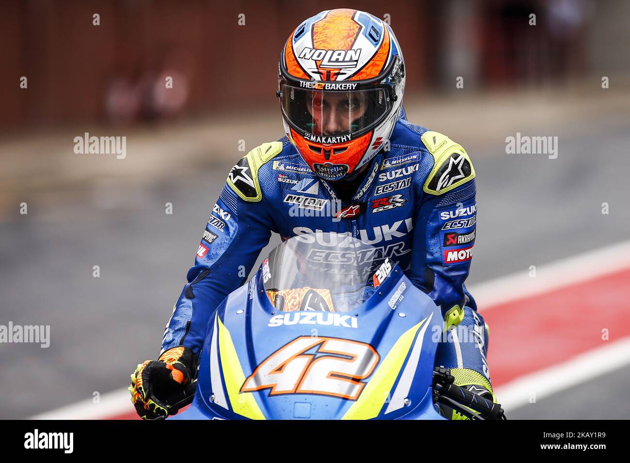42 Alex Rins from Spain of Team Suzuki Ecstar action during the Moto GP