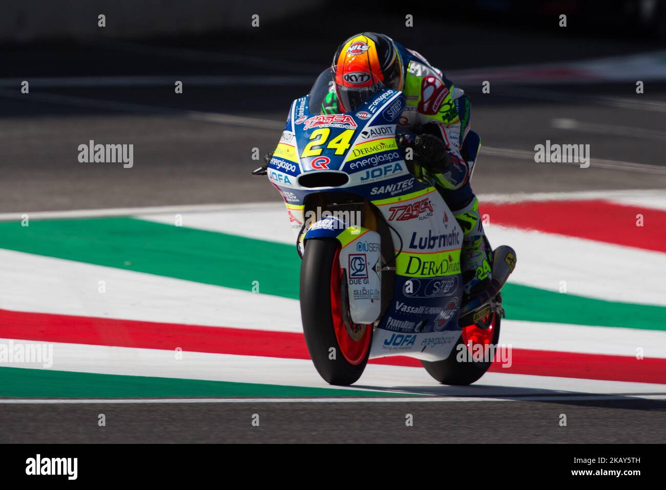 Simone Corsi of Tasca Racing during the warm-up of the Oakley Grand Prix of Italy, at International Circuit of Mugello, on May 31, 2018 in Mugello, Italy (Photo by Danilo Di Giovanni/NurPhoto) Stock Photo
