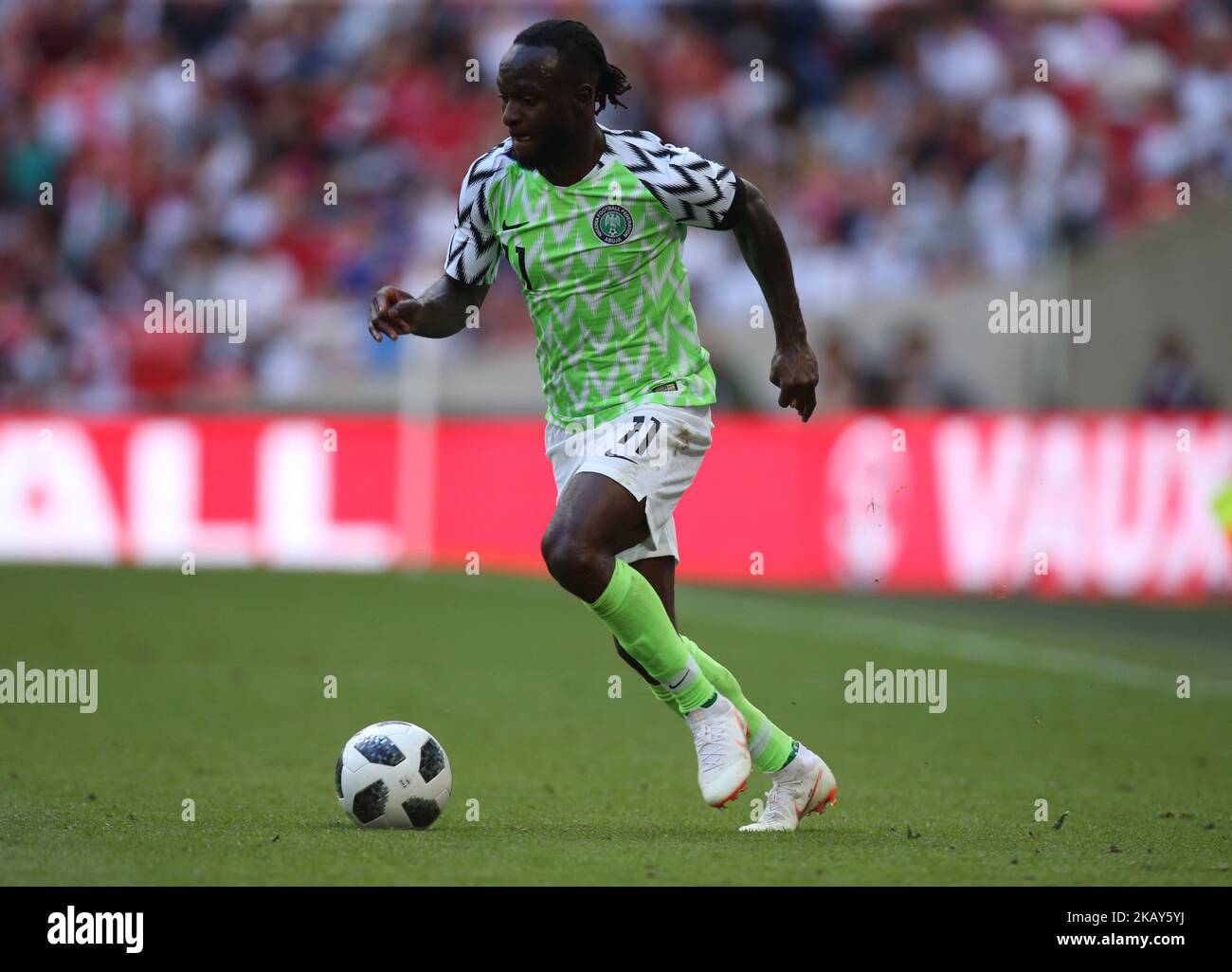 Victor Moses of Nigeria during International match between England against Nigeria at Wembley stadium, London, on 02 June 2018 (Photo by Kieran Galvin/NurPhoto) Stock Photo