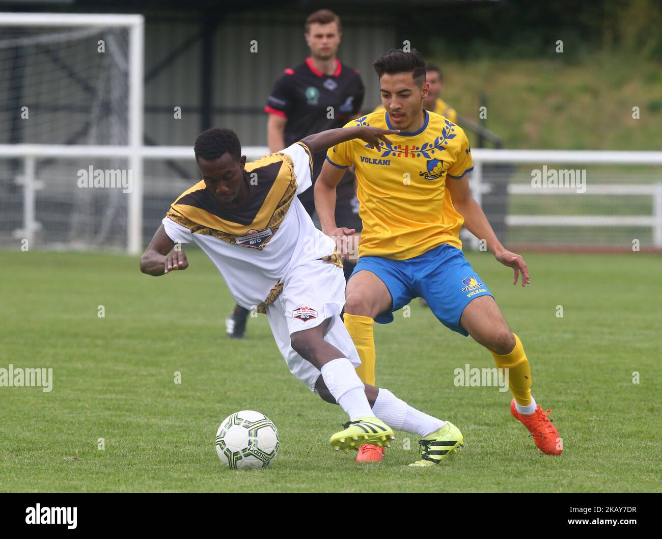 Romeo Sibanda of Mtabeleland during Conifa Paddy Power World Football Cup 2018 Quarterfinal B for Places 9-16 match between Matabeleland against Kabylia at Queen Elizabeth II Stadium (Enfield Town FC), London, on 05 June 2018 (Photo by Kieran Galvin/NurPhoto) Stock Photo