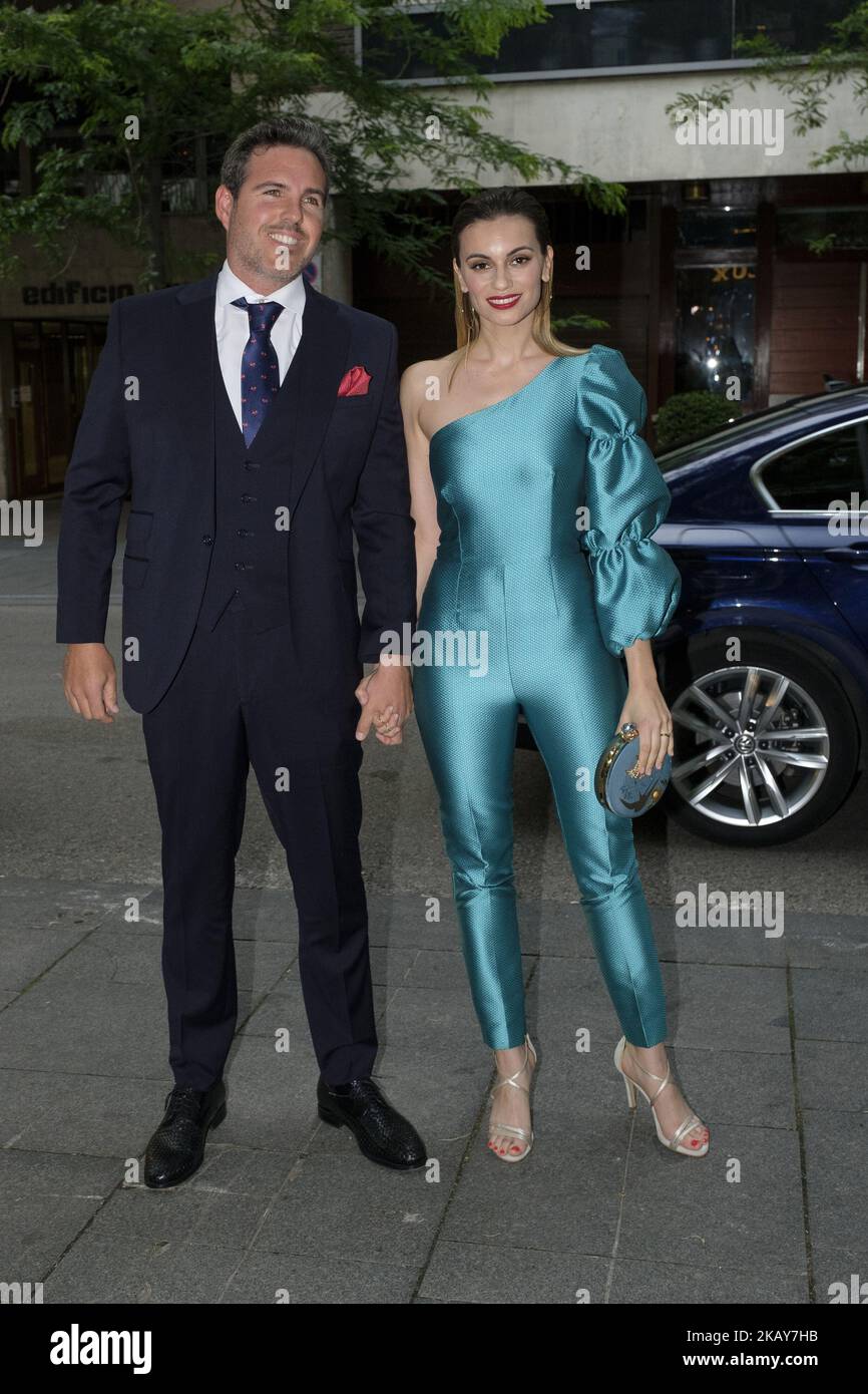 Norma Ruiz and Bosco James attend 'Thinking In Your Cloud' charity dinner at the Lux restaurant on June 4, 2018 in Madrid, Spain (Photo by Oscar Gonzalez/NurPhoto) Stock Photo