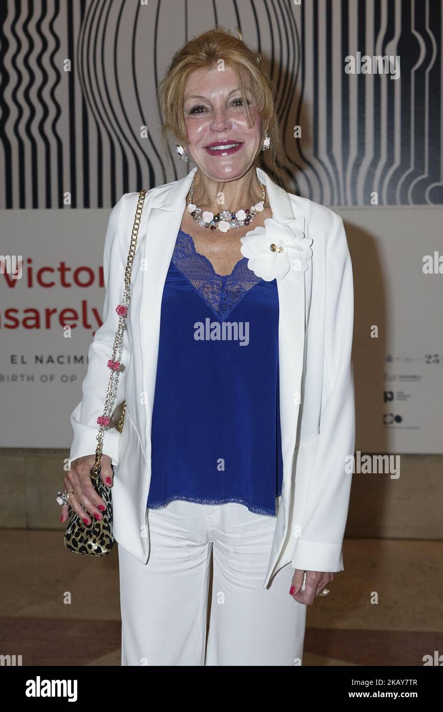 Carmen Thyssen attends the inauguration of the Exhibition 'Victor Vasarely, The Birth of Op Art' at the Thyssen-Bornemisza Museum in Madrid, Spain. June 6, 2018 (Photo by Oscar Gonzalez/NurPhoto) Stock Photo