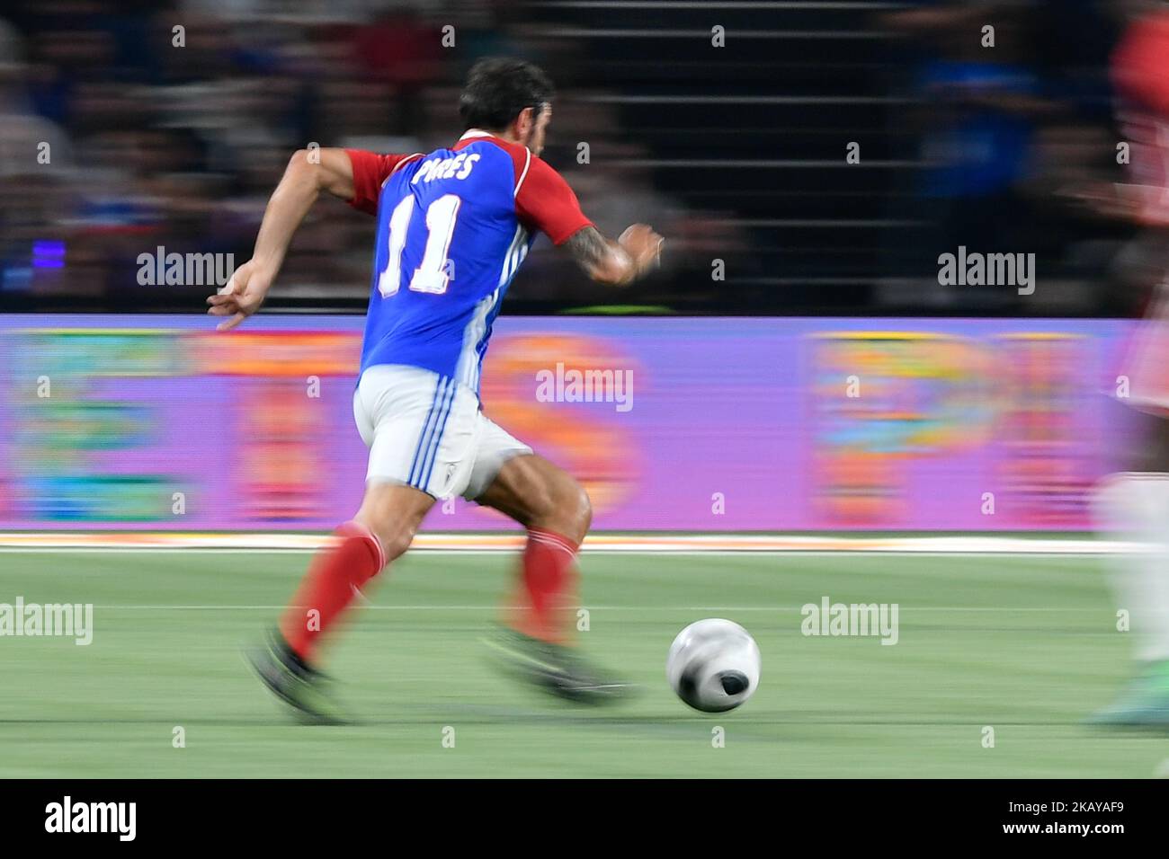 Former football player Robert Pires during the 2018 Friendly Game football match between France 98 and FIFA 98 on June 12, 2018 at U Arena in Nanterre near Paris, France. (Photo by Julien Mattia/NurPhoto) Stock Photo