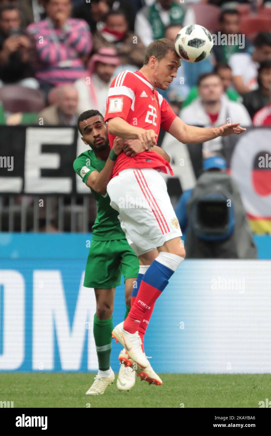 Group A match between Russia and Saudi Arabia at the 2018 soccer World Cup at Luzhniki stadium in Moscow, Russia, Tuesday, June 14, 2018. (Photo by Anatolij Medved/NurPhoto) Stock Photo