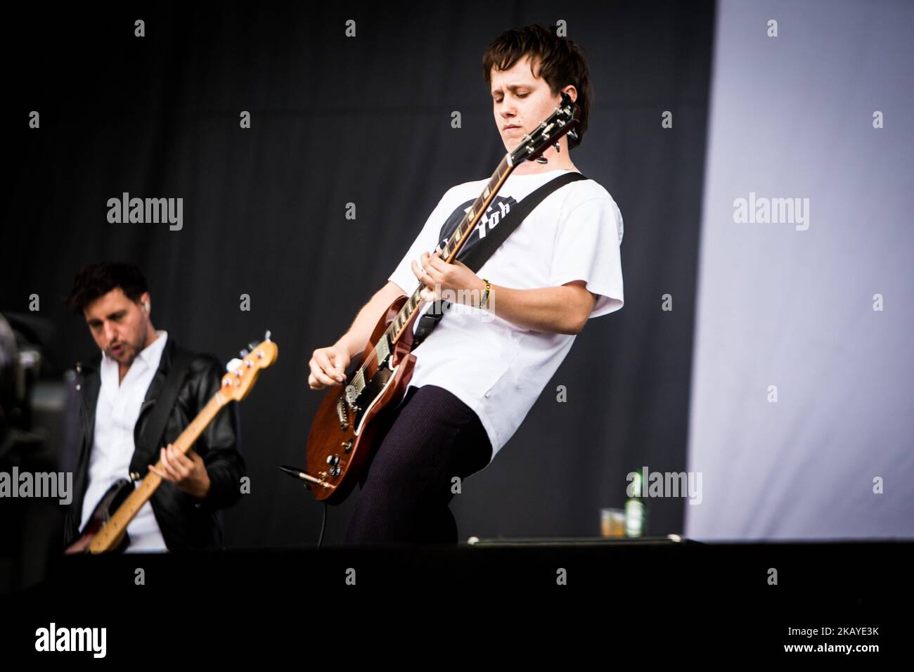 Conor Mason of Nothing But Thieves performing live at Pinkpop Festival 2018 in Landgraaf, Netherlands on June 16, 2018. (Photo by Roberto Finizio/NurPhoto) Stock Photo