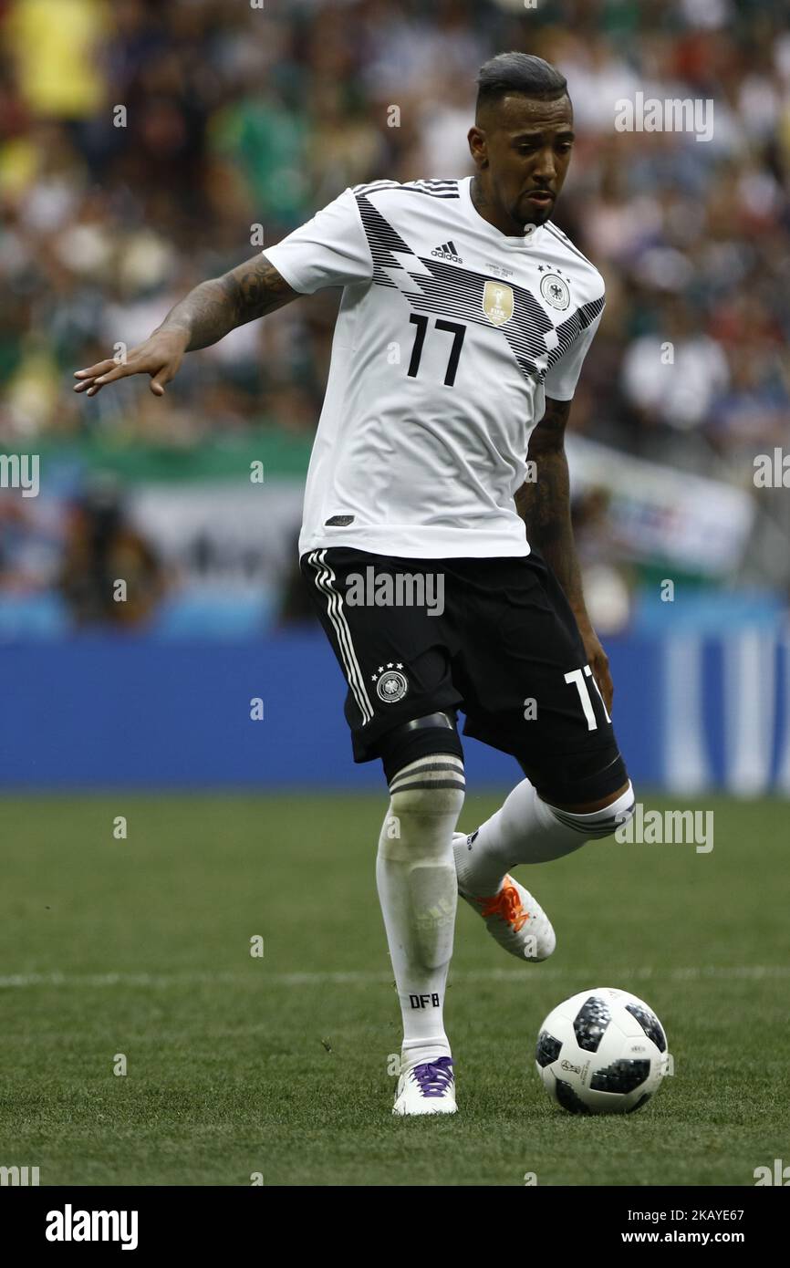 Jerome Boateng during the 2018 FIFA World Cup Russia group F match between Germany and Mexico at Luzhniki Stadium on June 17, 2018 in Moscow, Russia. (Photo by Mehdi Taamallah/NurPhoto) Stock Photo
