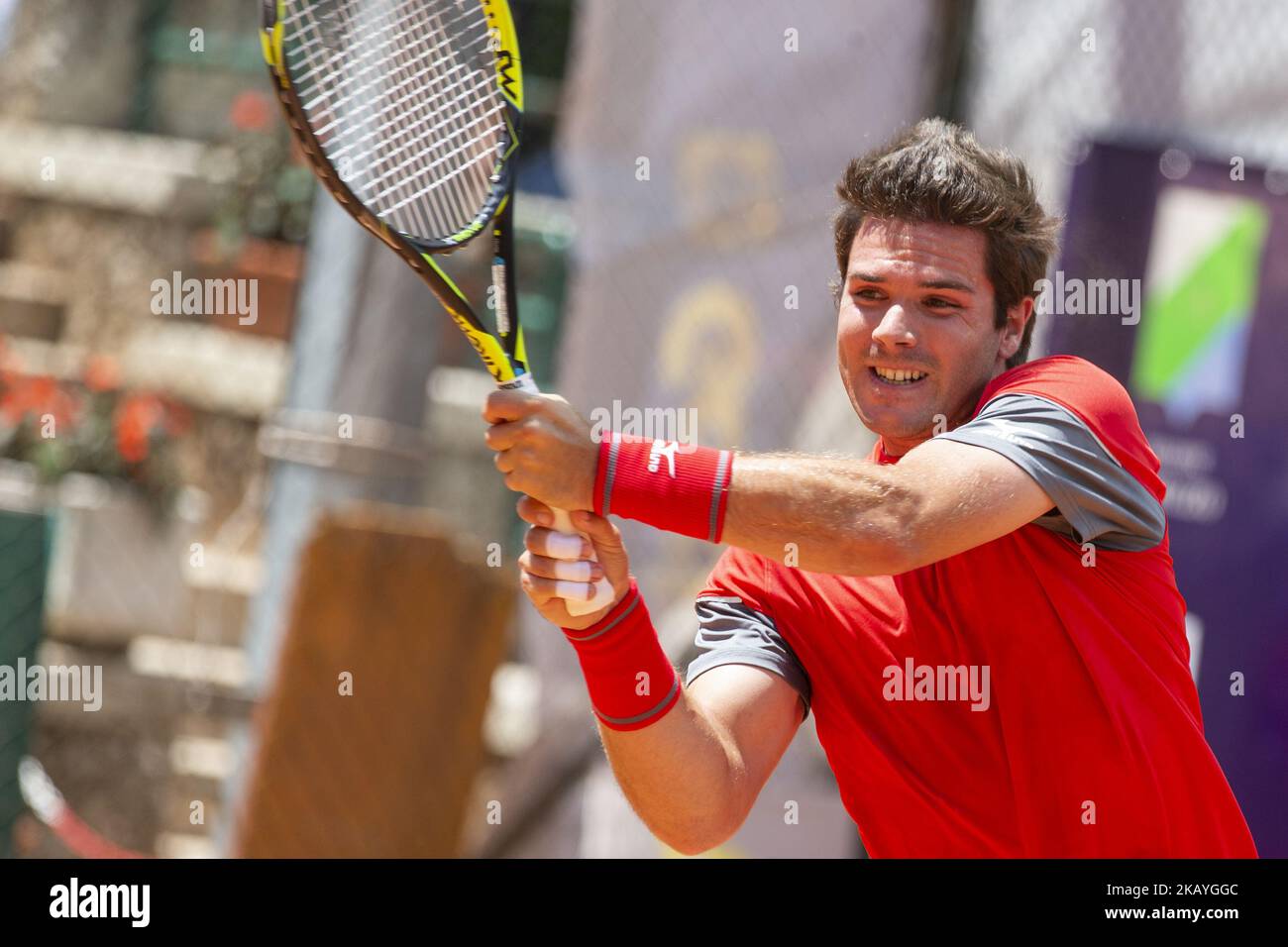 Carlos Boluda-Purkiss during match between Carlos Boluda-Purkiss (ESP) and  Paolo Lorenzi (ITA) during day 5 at the Internazionali di Tennis Città  dell'Aquila (ATP Challenger L'Aquila) in L'Aquila, Italy, on June 20, 2018.  (