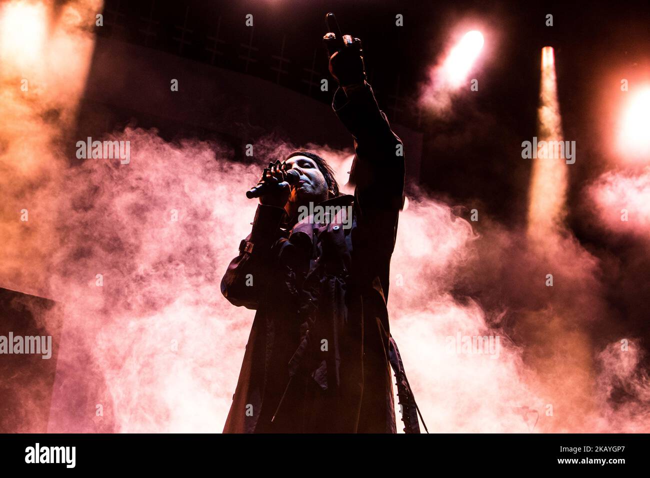 American singer and songwriter Marilyn Manson performs live in Milano, Italy, on June 19 2018 (Photo by Mairo Cinquetti/NurPhoto) Stock Photo