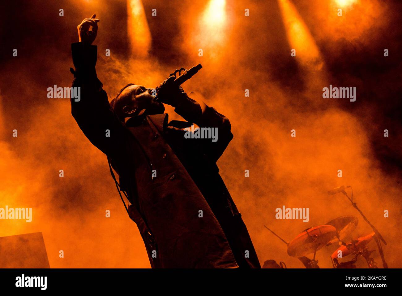 American singer and songwriter Marilyn Manson performs live in Milano, Italy, on June 19 2018 (Photo by Mairo Cinquetti/NurPhoto) Stock Photo