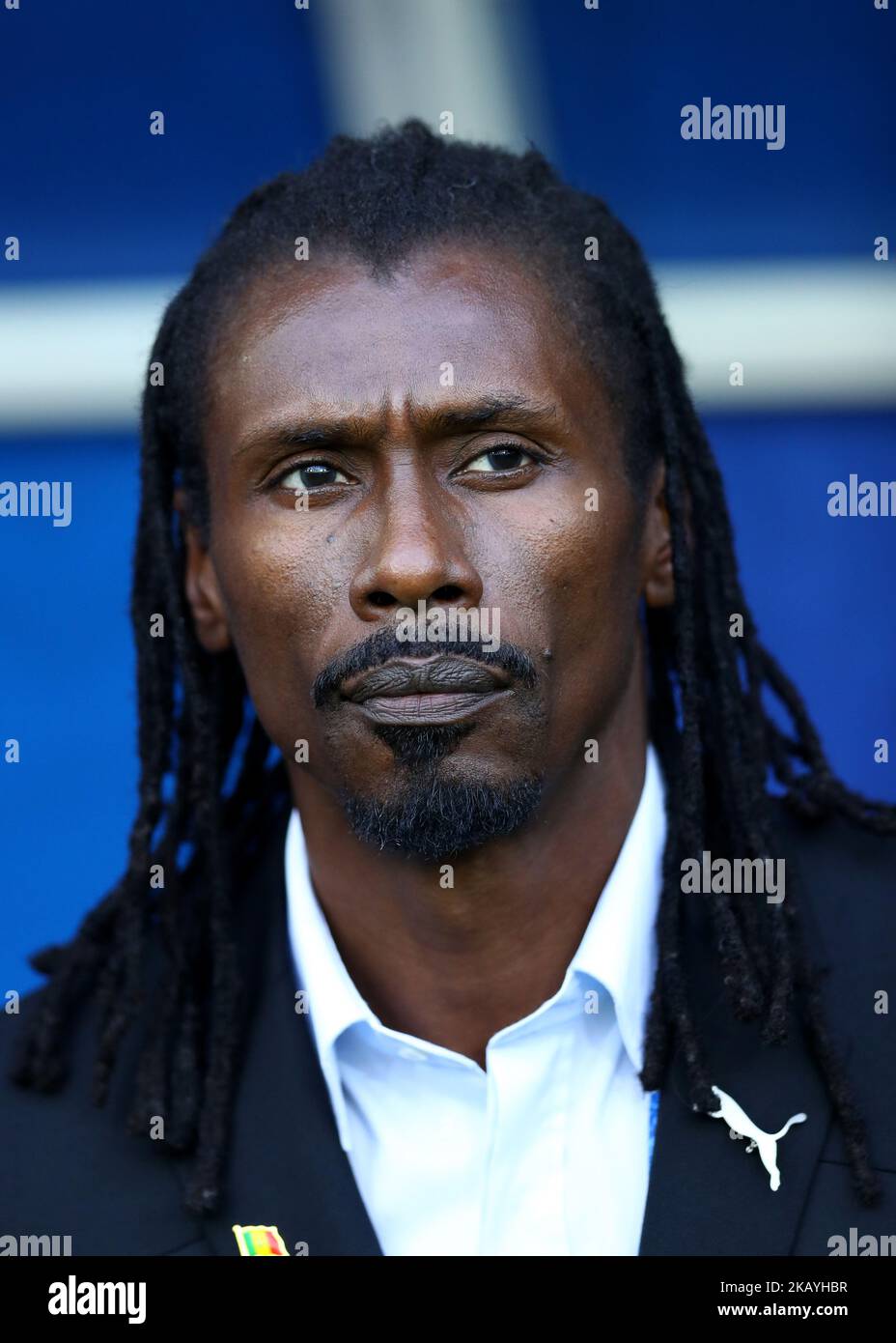 Group H Poland v Senegal - FIFA World Cup Russia 2018 Aliou Cisse coach of Senegal at Spartak Stadium in Moscow, Russia on June 19, 2018. (Photo by Matteo Ciambelli/NurPhoto) Stock Photo