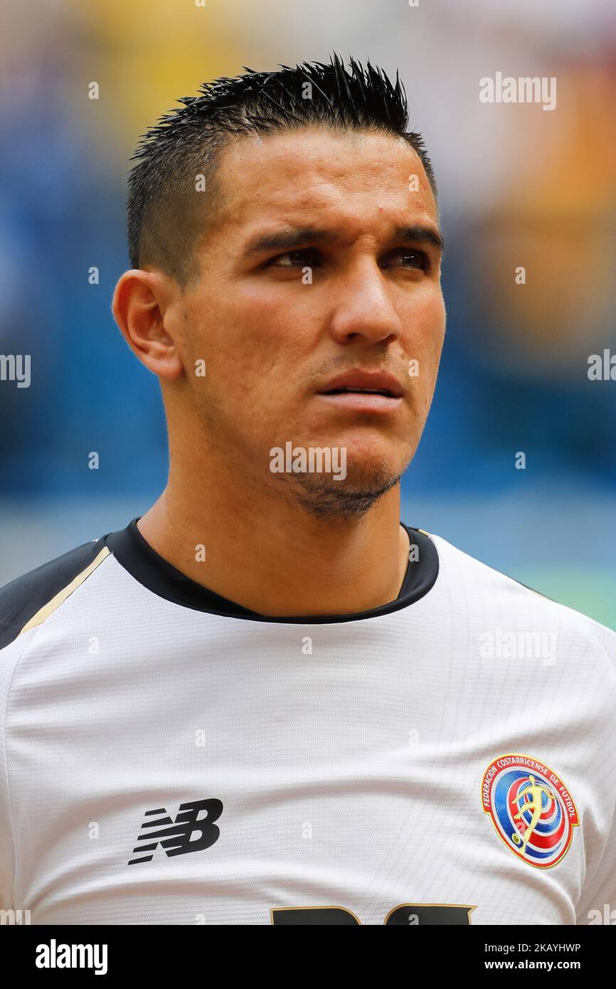 David Guzman of Costa Rica national team during the 2018 FIFA World Cup Russia group E match between Brazil and Costa Rica on June 22, 2018 at Saint Petersburg Stadium in Saint Petersburg, Russia. (Photo by Mike Kireev/NurPhoto) Stock Photo