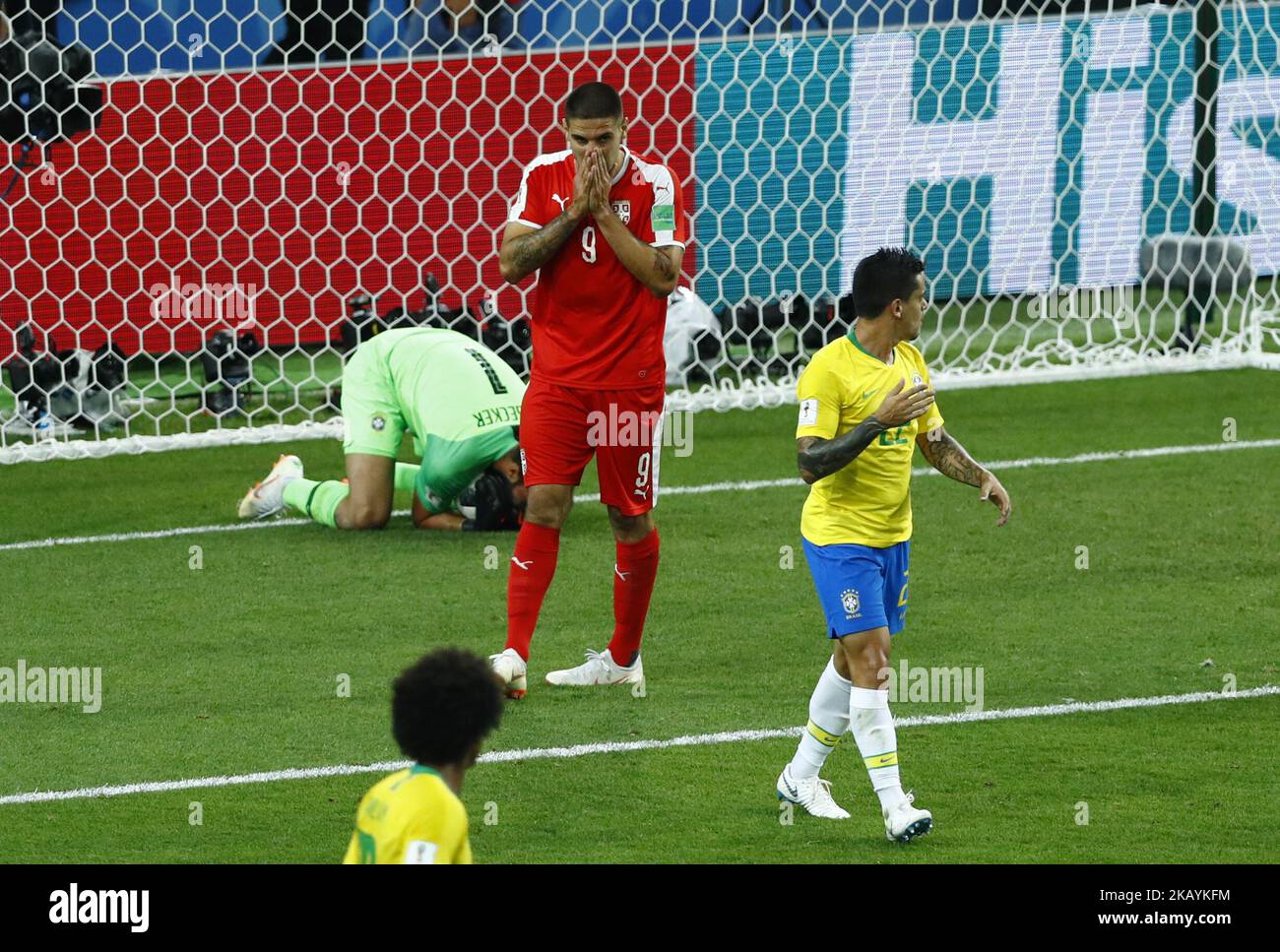 Group E Serbia v Brazil - FIFA World Cup Russia 2018 Aleksandar Mitrovic (Serbia)after a missed goal at Spartak Stadium in Moscow, Russia on June 27, 2018. (Photo by Matteo Ciambelli/NurPhoto)  Stock Photo