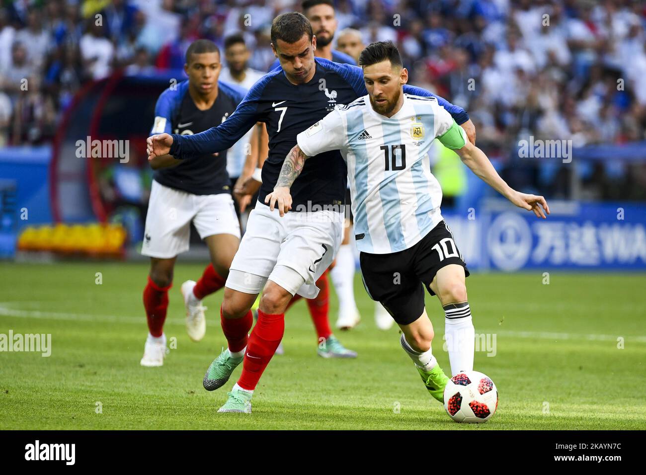 Lionel Messi Of Argentina And Antoine Griezmann Of France During The lionel-messi-of-argentina-and-antoine-griezmann-of-france-during-the