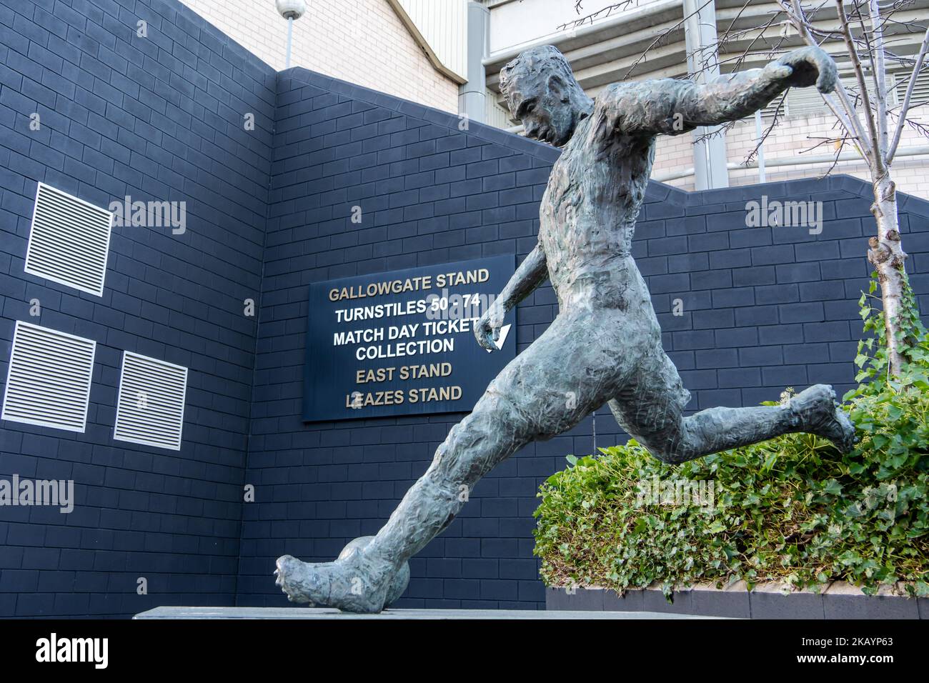 Exterior of St James' Park football ground, home stadium of Newcastle