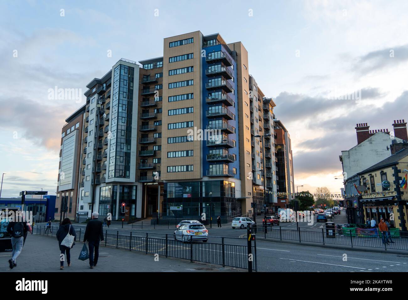 Exterior view of the St James Gate housing and office complex in the