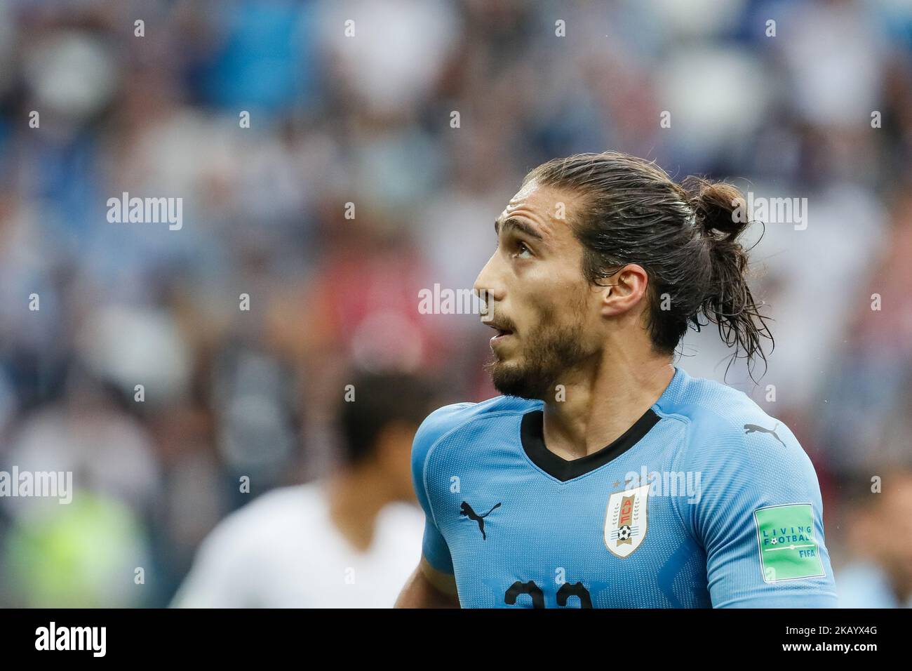 Martin Caceres of Uruguay national team during the 2018 FIFA World Cup Russia Quarter Final match between Uruguay and France on July 6, 2018 at Nizhny Novgorod Stadium in Nizhny Novgorod, Russia. (Photo by Mike Kireev/NurPhoto) Stock Photo