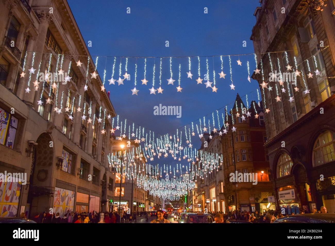 London, UK. 3rd November 2022. Christmas lights decorate London's