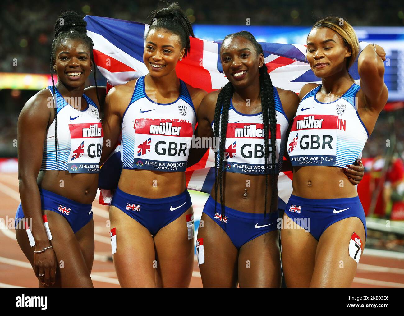 LR Asha Philip, Bianca Williams, Imani Lansiquot and Shannon Hylton of