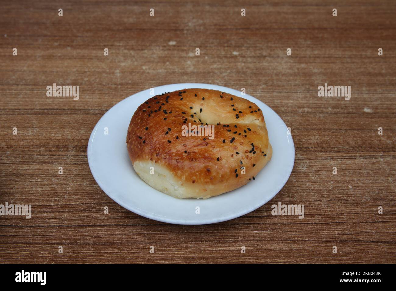 plain pastry with sesame topping Stock Photo