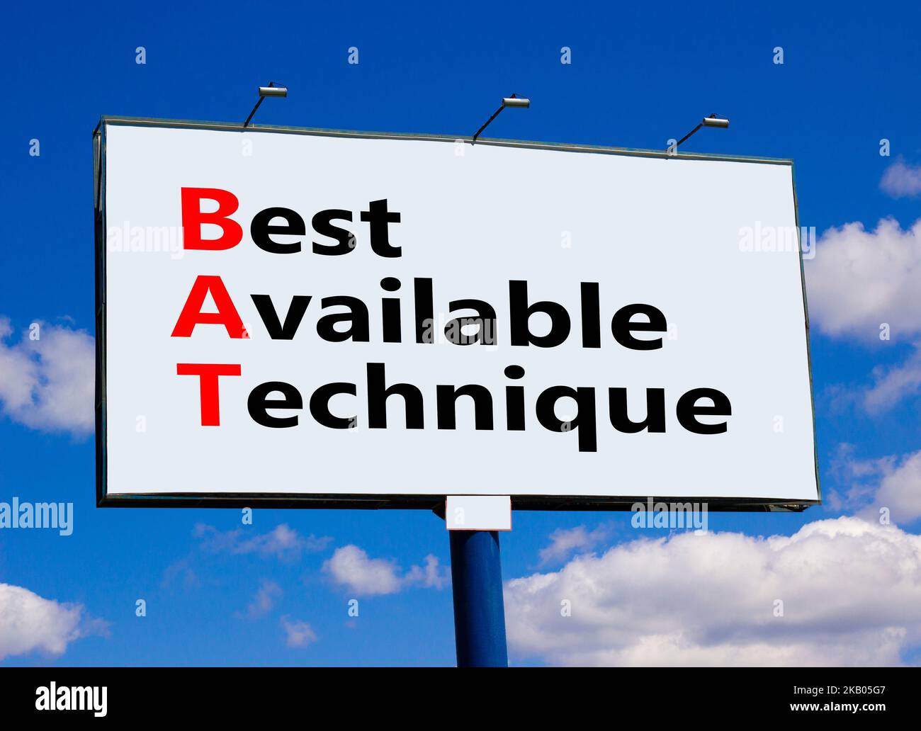 BAT best available technique symbol. Concept words BAT best available ...