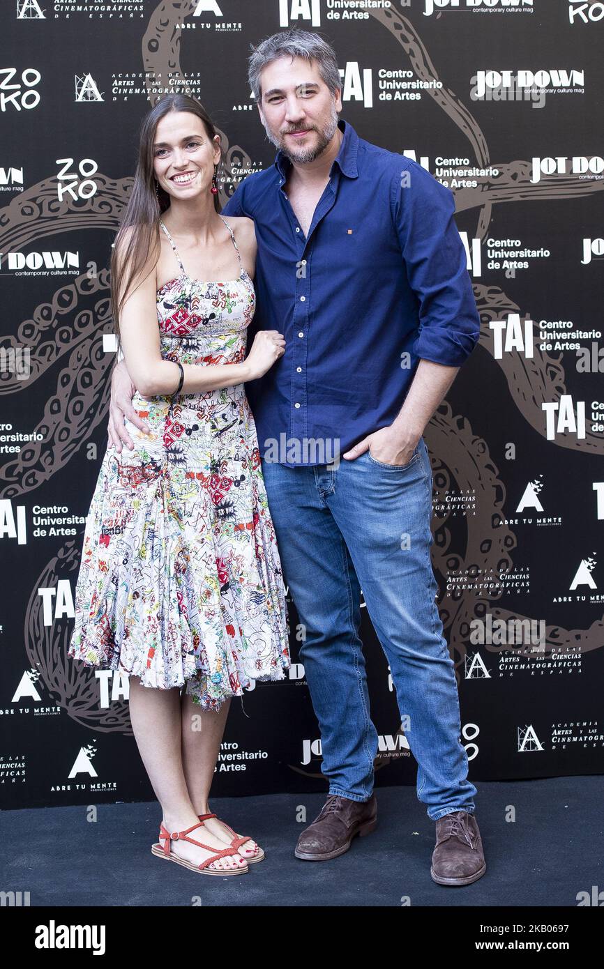 Actress Clara MÃ©ndez-Leite and Alberto Ammann actor attends to 'Tocate
