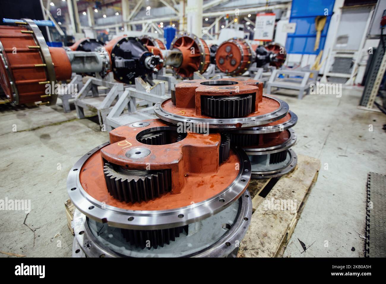 The gear and other spare parts of machines Stock Photo Alamy