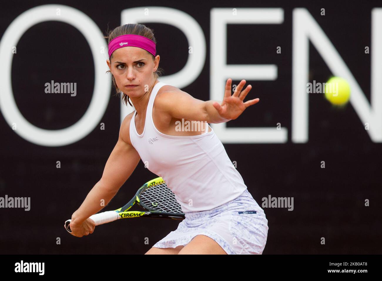 Polina Leykina (RUS) during Warsaw - ITF Womens Circuit Tenis Tournament 2018 in Warsaw, Poland, on August 10, 2018. (Photo by Foto Olimpik/NurPhoto) Stock Photo