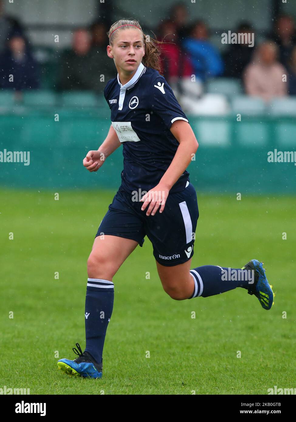 Yelani Priest of Millwall Lionesses L.F.C during The FA Women's Continental League Cup match between Charlton Women and Millwall Lionesses at VCD Athletic, Crayford, England on 26 August 2018. (Photo by Action Foto Sport/NurPhoto)  Stock Photo