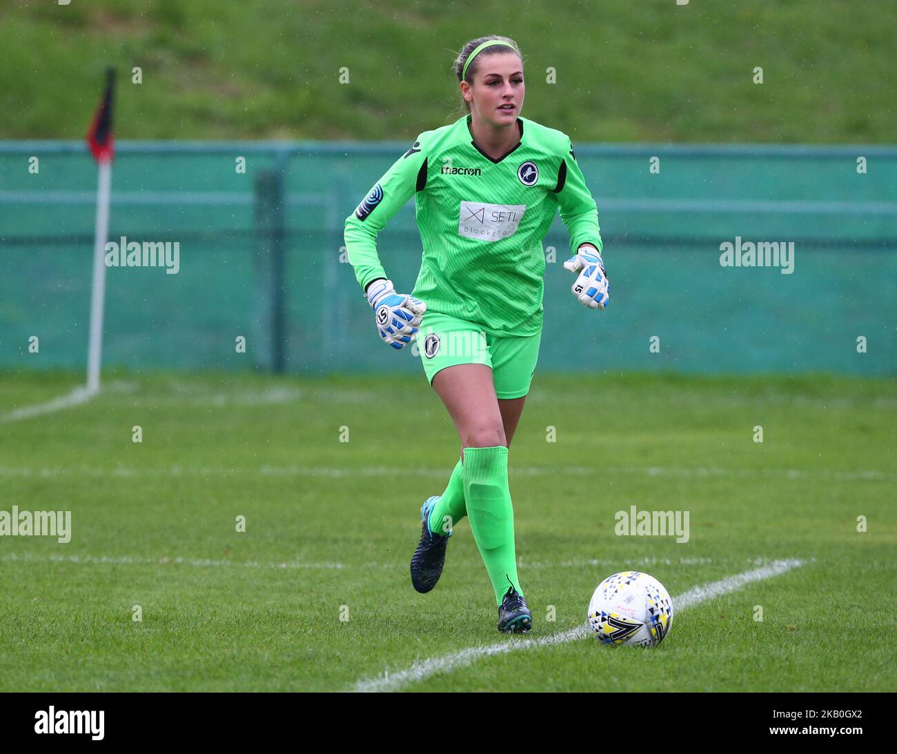 Grace Taylor of Millwall Lionesses L.F.C during The FA Women's Continental League Cup match between Charlton Women and Millwall Lionesses at VCD Athletic, Crayford, England on 26 August 2018. (Photo by Action Foto Sport/NurPhoto) Stock Photo
