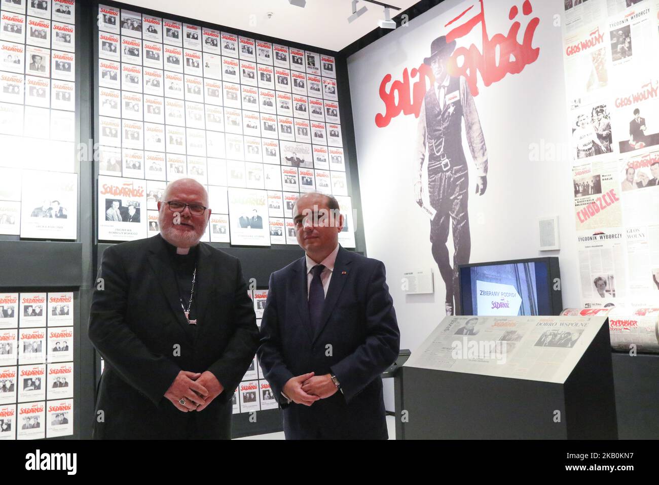 Cardinal Reinhard Marx is seen in Gdansk, Poland on 30 August 2018 Reinhard Marx visited European Solidarity Centre in Gdansk, and meet with Lech Walesa in his office. Marx is a German cardinal of the Catholic Church, chairman of the German Bishops Conference, Archbishop of Munich and Freising and member of the College of Cardinals. (Photo by Michal Fludra/NurPhoto) Stock Photo