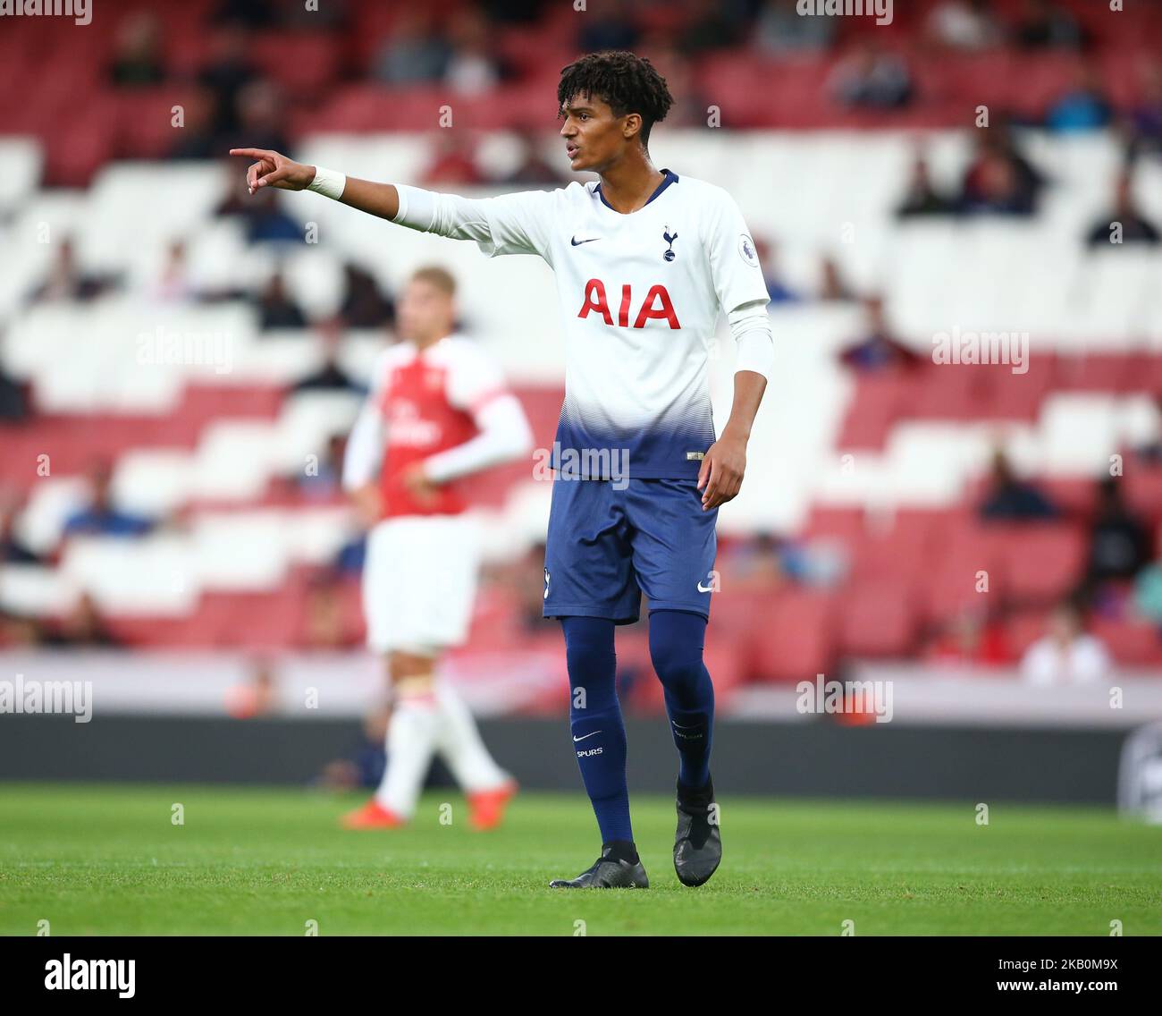 Brooklyn Lyons-Foster of Tottenham Hotspur Under 23s during Premier League 2 match between Arsenal Under 23s and Tottenham Hotspur Under 23s at Emirates stadium , London, England on 31 August 2018. (Photo by Action Foto Sport/NurPhoto) Stock Photo