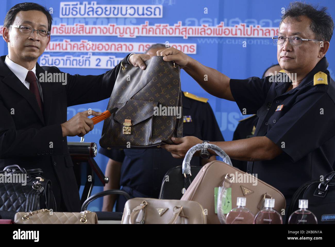 Thailand bangkok crime thai police customs announced destruction