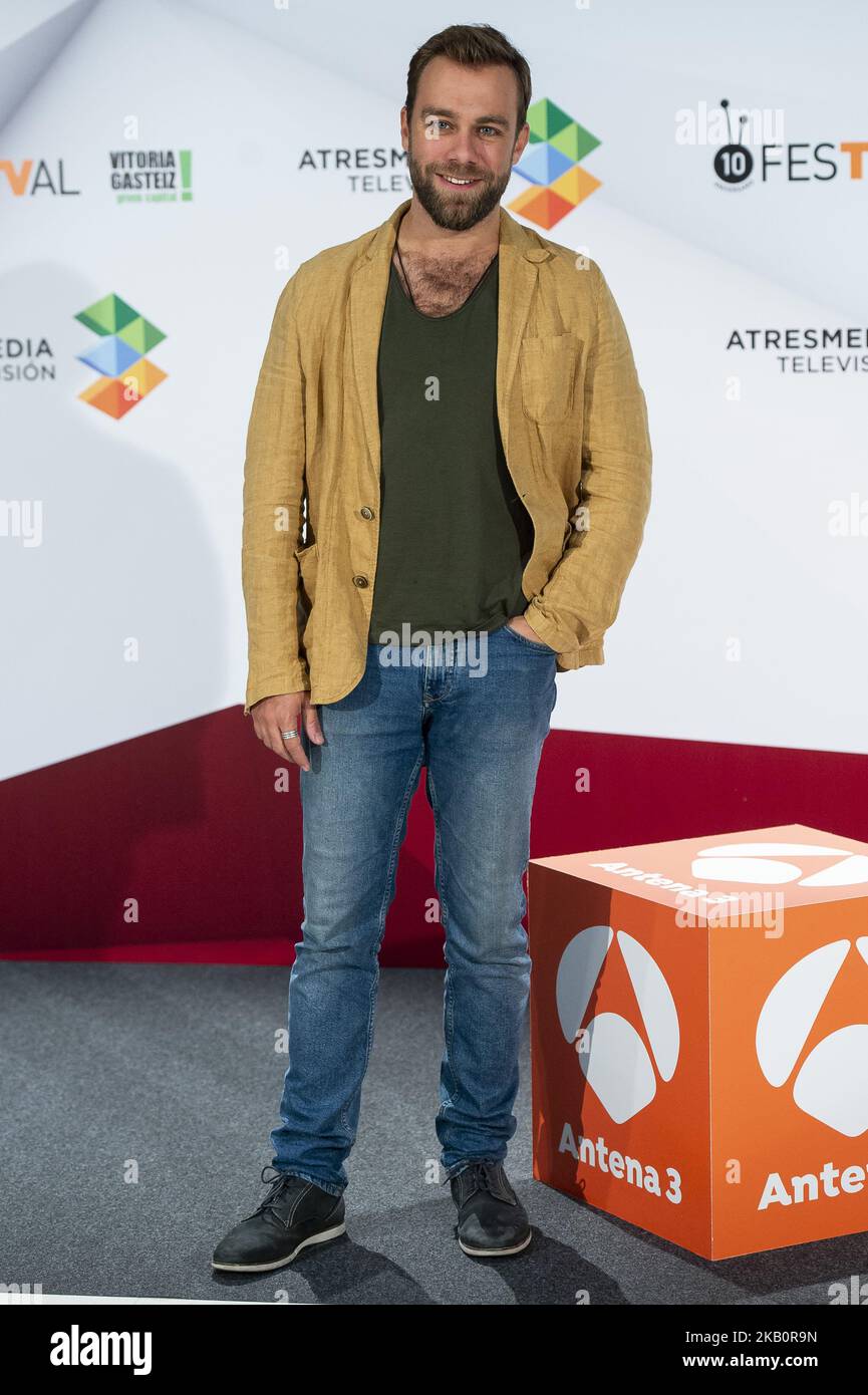 Actor Carlos Serrano attends presentation of ‘Presunto Culpable’ during