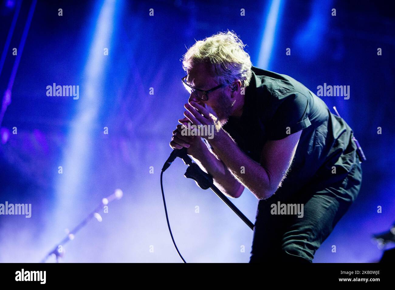 Matt Berninger of the american rock band The National performing live at Milano Rocks 2018 at Area Expo Experience Rho in Milan, Italy, on September 7, 2018. (Photo by Roberto Finizio/NurPhoto) Stock Photo
