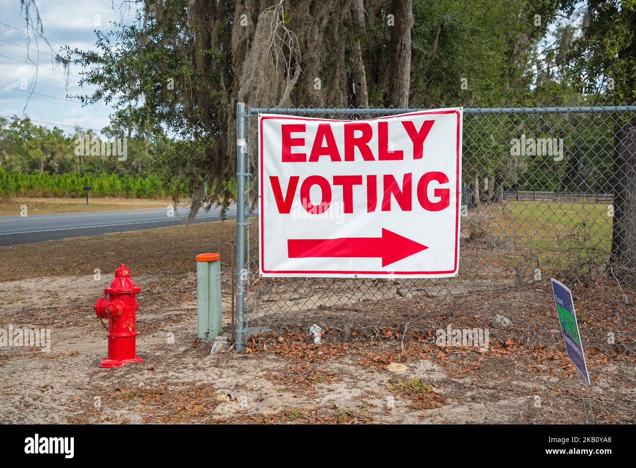 Early voting in North Central Florida in the 2022 mid-term general election. Stock Photo