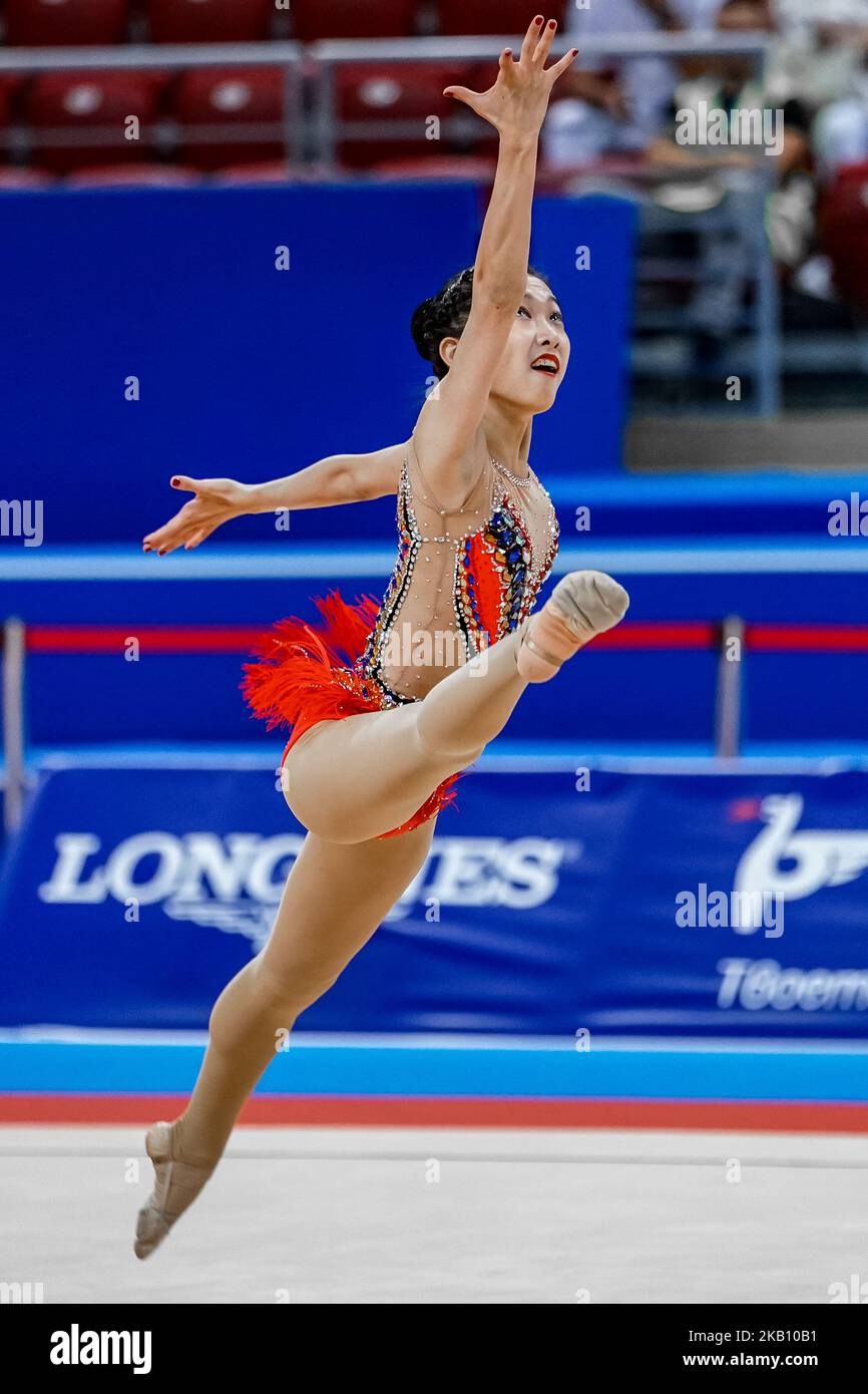 Jiahui Liu of China during Rhythmic Gymnastics World Championships at ...