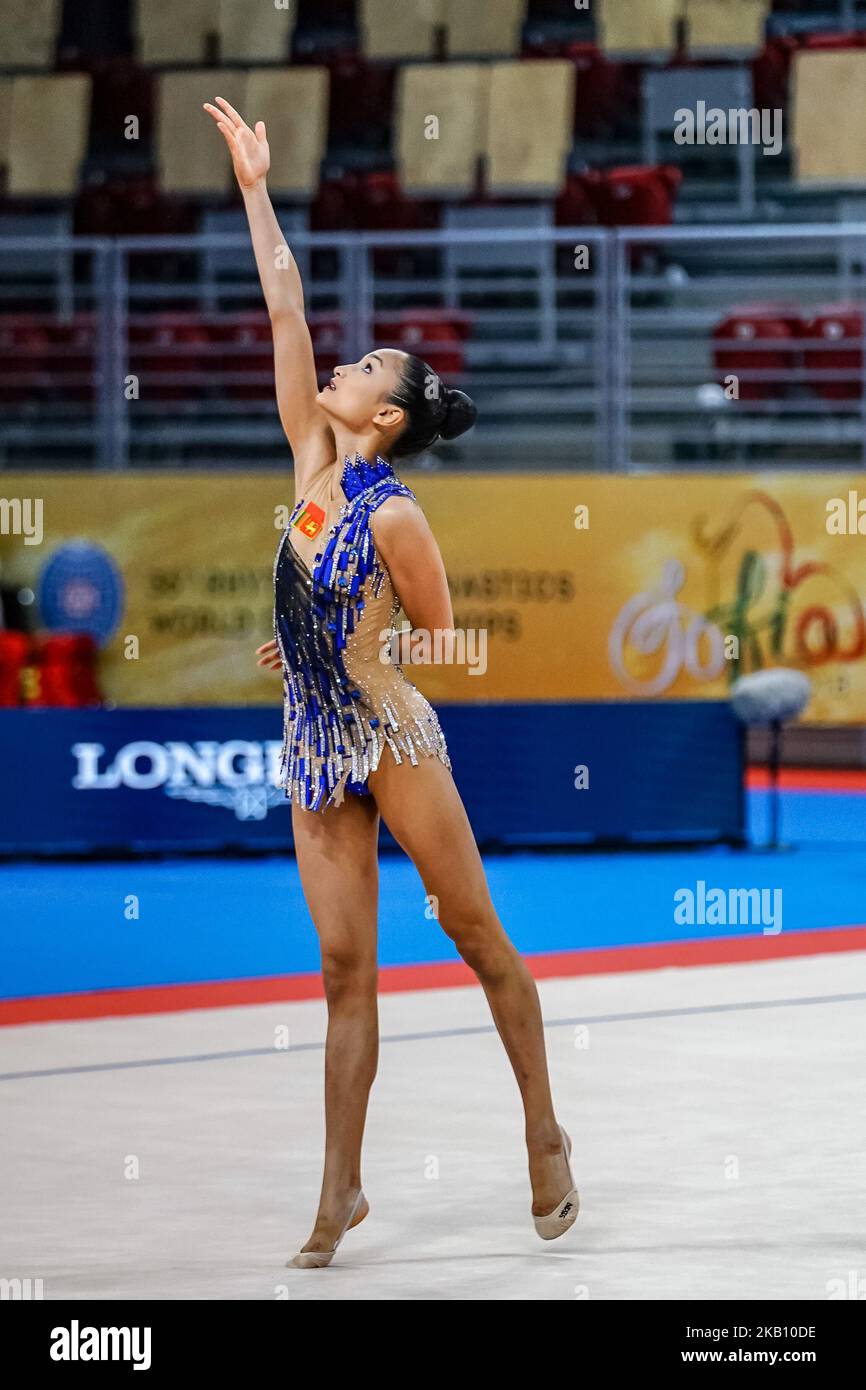 AnnaMarie Ondaatje of Sri Lanka during Rhythmic Gymnastics World