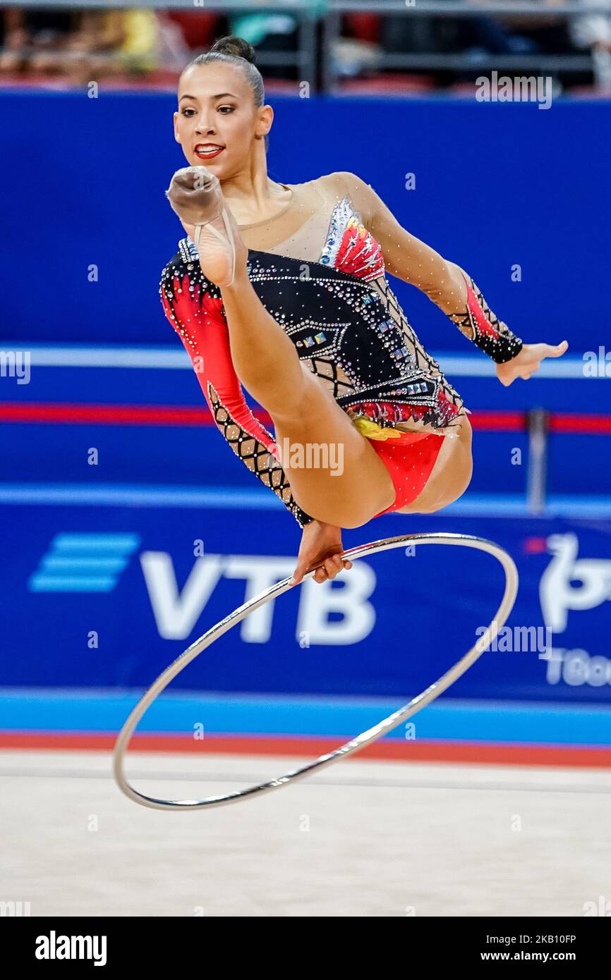 Julia Stavickaja of Germany during Rhythmic Gymnastics World Championships at the Arena Armeec in Sofia at the 36th FIG Rhythmic Gymnastics World Championships on 11/9/2018. (Photo by Ulrik Pedersen/NurPhoto) Stock Photo