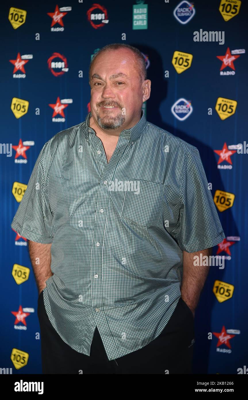 Max Venegoni of Radio Monte Carlo during the Mediaset group radio