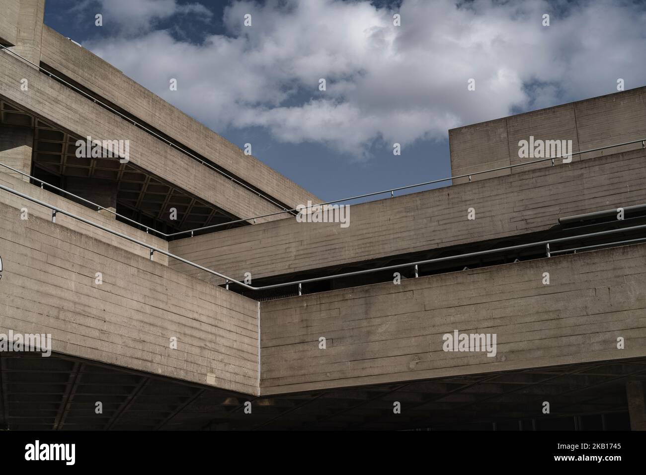 Details and closeup shot of the Queen Elizabeth Hall in the Southbank