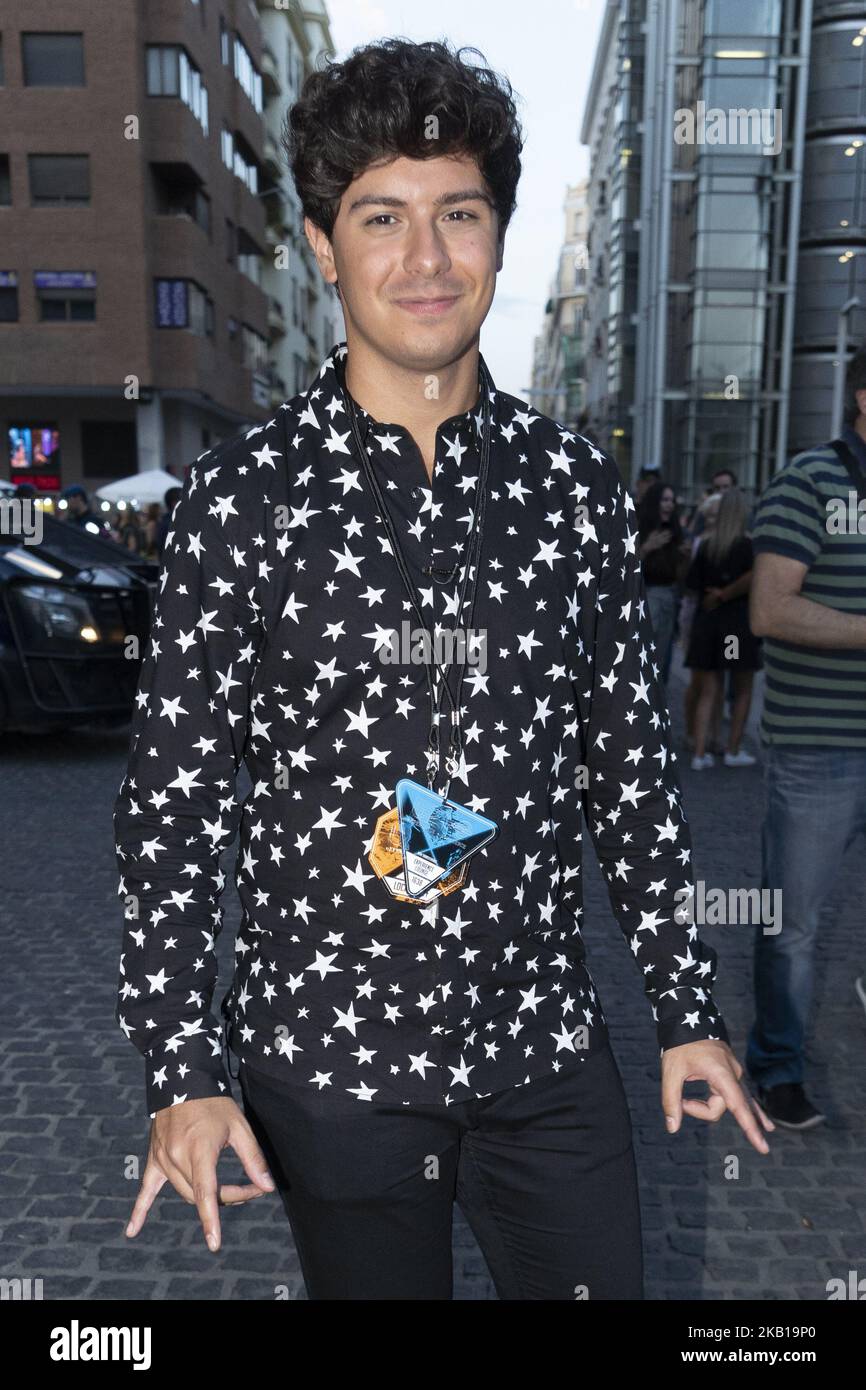 Alfred GarcÃa celebrities attends the U2 concert at the sports palace of Madrid. on September 20, 2018 in Madrid, Spain. (Photo by Oscar Gonzalez/NurPhoto) Stock Photo