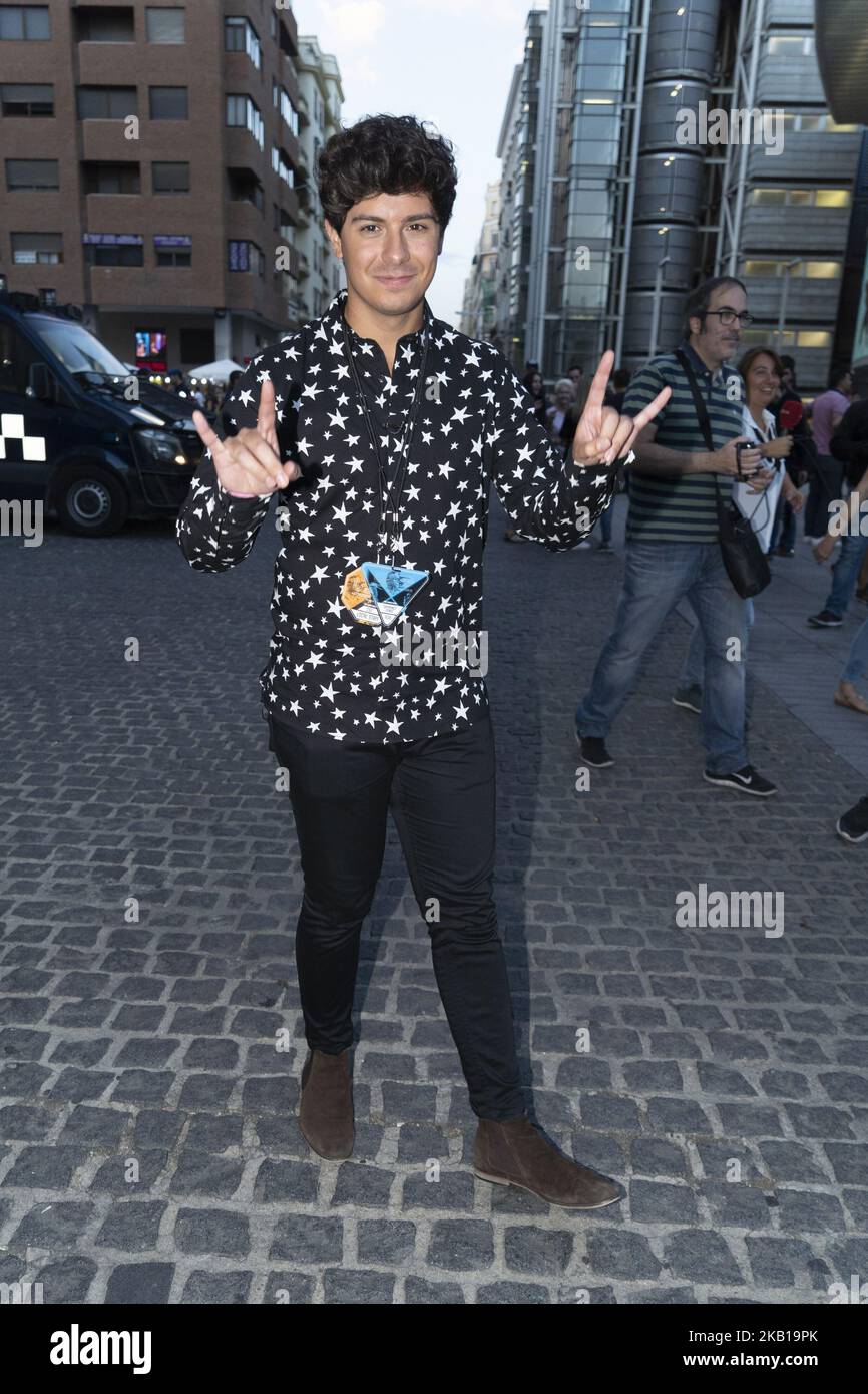 Alfred GarcÃa celebrities attends the U2 concert at the sports palace of Madrid. on September 20, 2018 in Madrid, Spain. (Photo by Oscar Gonzalez/NurPhoto) Stock Photo