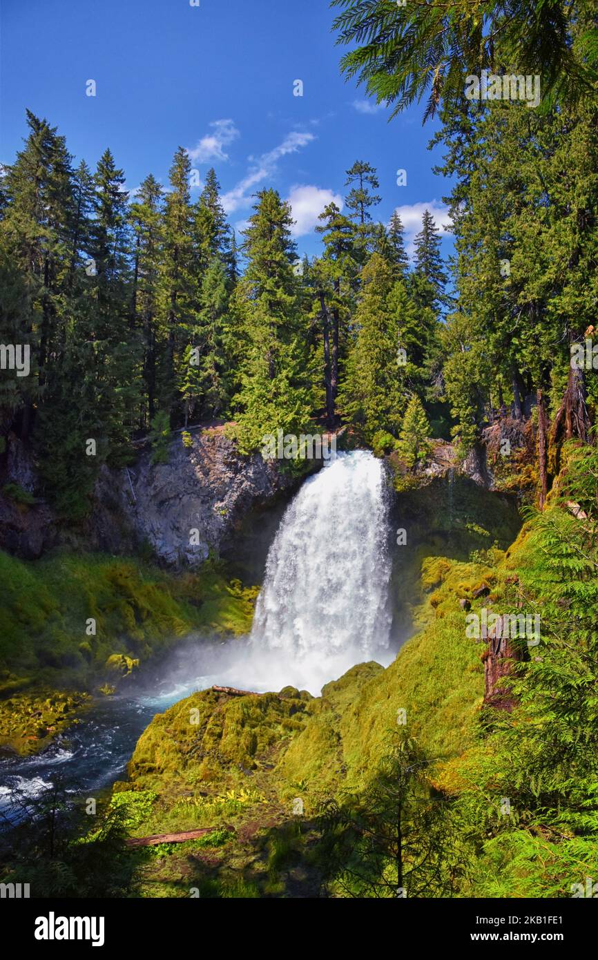 Sahalie Koosah Tamolitch falls on McKenzie river, Williamette National ...