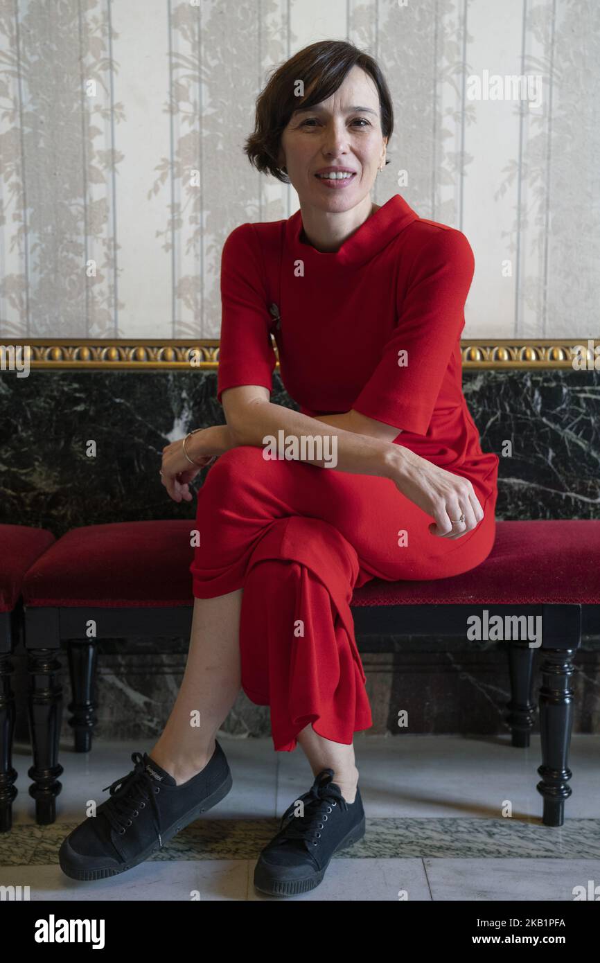 Actress Ariadna Gil poses during the session of portraits in Madrid