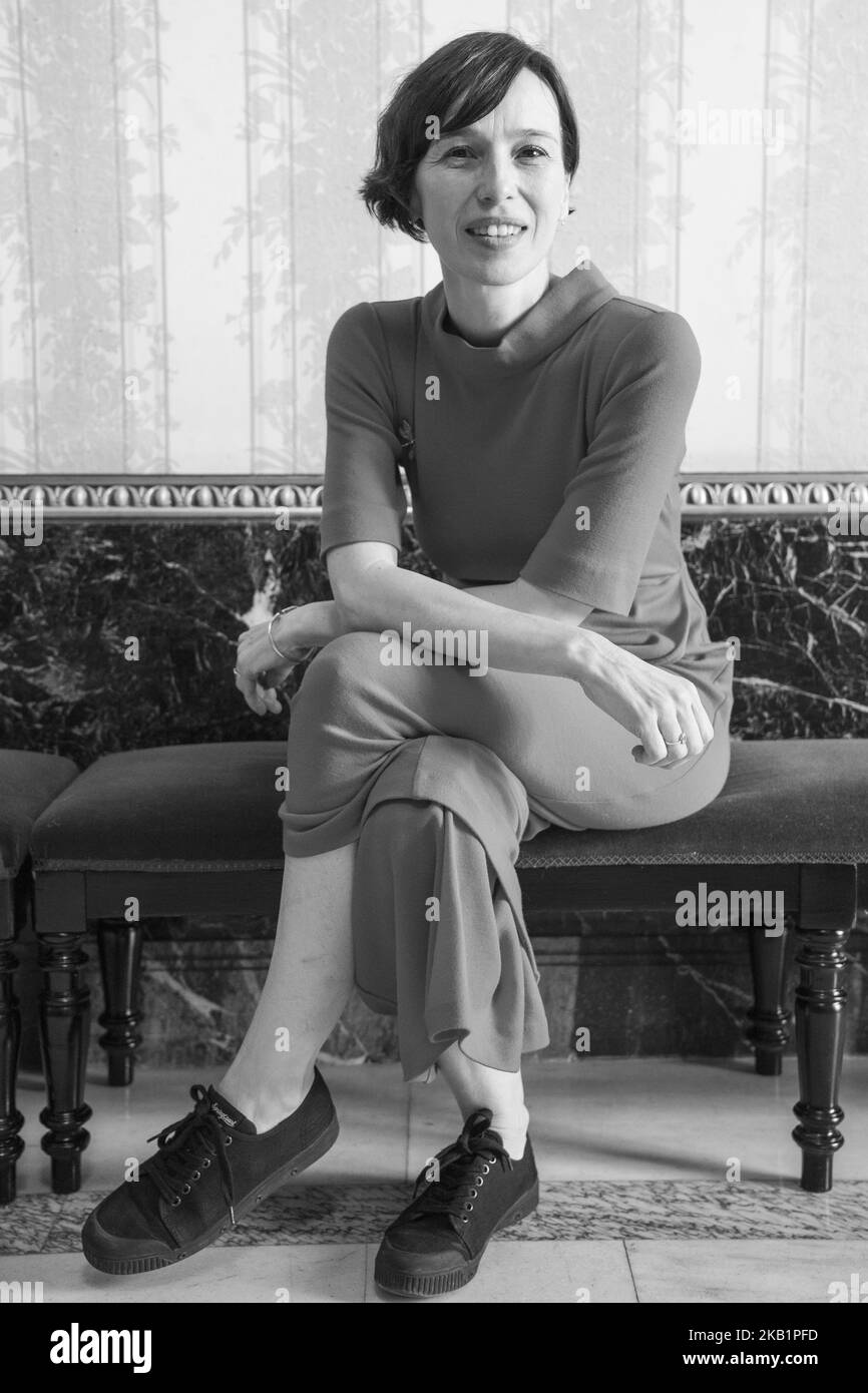 Actress Ariadna Gil poses during the session of portraits in Madrid