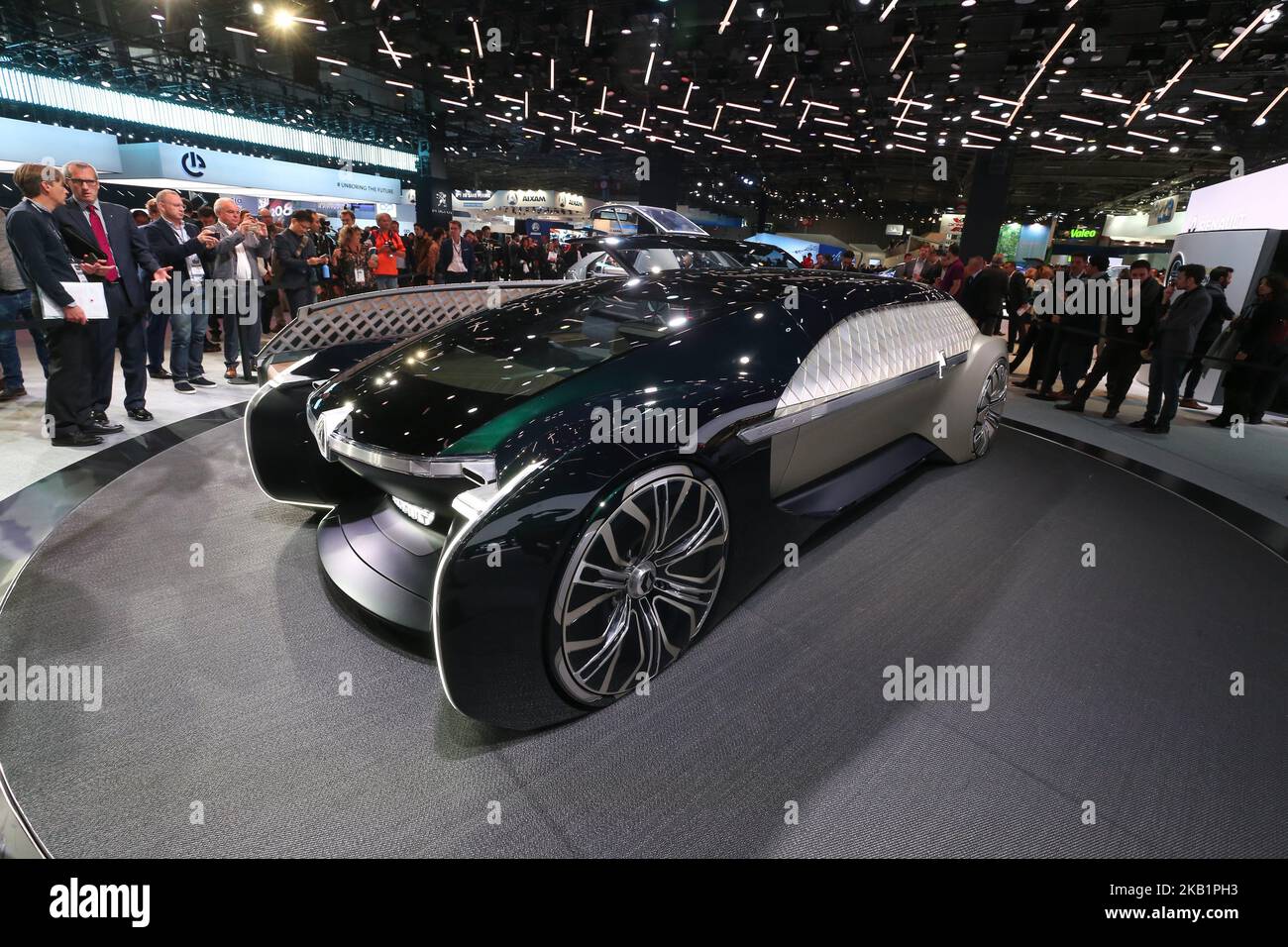 Renault EZ-ULTIMO Concept car is seen during the first press day of the  Paris Motor Show at Paris Expo Porte de Versailles on October 02, 2018 in  Paris, France. From 4 to