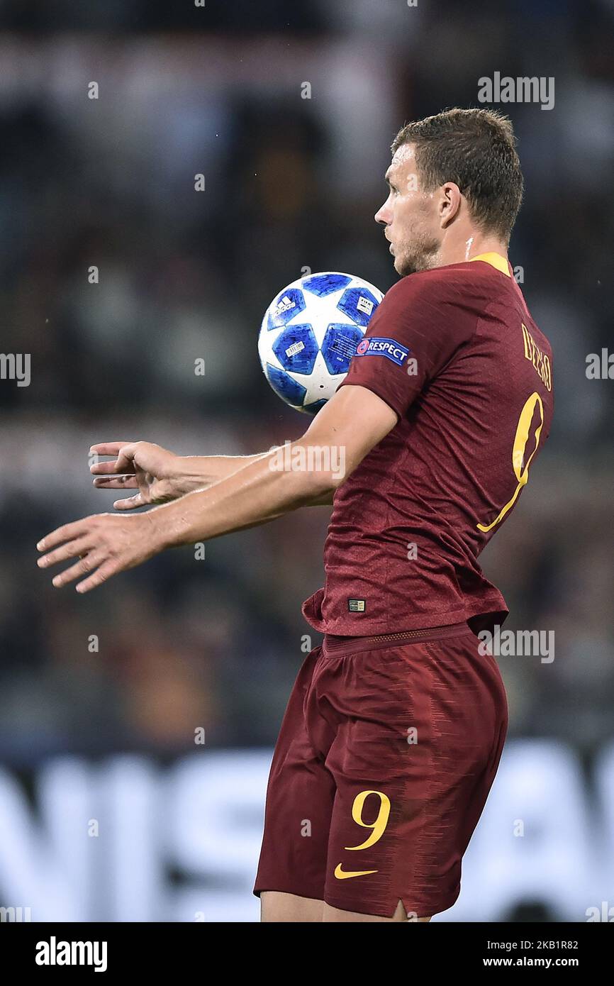 Edin Dzeko of AS Roma during the UEFA Champions League group stage ...