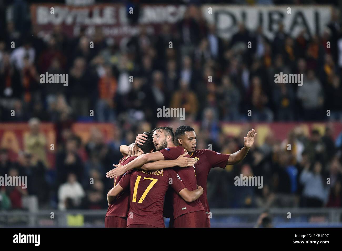 Cengiz Roma Cengiz Under of AS Roma celebrates scoring third goal during the UEFA ...